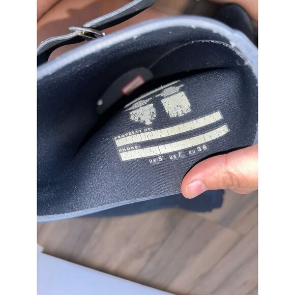 Women’s Hunter Original tall back adjustable wellington boots in black Size 7 - Picture 8 of 9